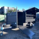 8x5 Single Axle Lawn Mower Trailer with 1 side box and Front Enclosed Box