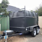 8x5 Enclosed Trailer Hight 1480mm with Drop Down Ramp