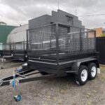8x5 Tandem Trailer 2T with 900mm Cage and Mesh Ramp