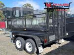 8x5 Tandem Trailer 2T GVM with 600mm Cage and Mesh Ramp - Image 4