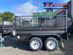 8x5 Tandem Trailer 2T GVM with 600mm Cage and Mesh Ramp - Image 3