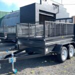 8x5 Tandem Trailer 2T GVM with 600mm Cage and Mesh Ramp