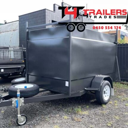8x5 Single Axle Enclosed Trailer with Drop Down Ramp