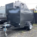 8x5 Single Axle Enclosed Trailer with Drop Down Ramp