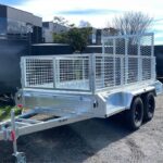 10x5 Galvanised Box Trailer with 1500mm Hard Mesh Ramp 2T GVM