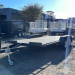 16x6.6ft Flatbed Car Trailer Manual Tilt 3.2T GVM