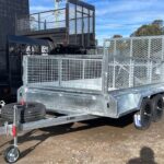 10x6 Galvanised Box Trailer 2T GVM, 600mm cage and 1500mm Mesh Ramp