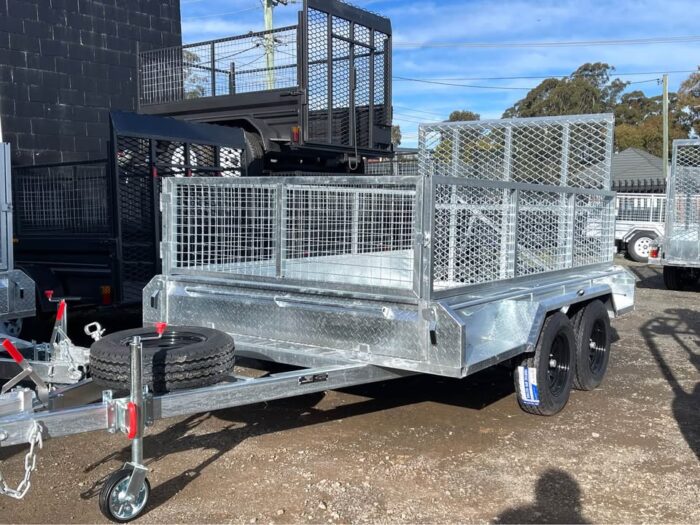 10x6 Galvanised Box Trailer 2T GVM, 600mm cage and 1500mm Mesh Ramp - Image 1