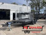 16x6.6ft Flatbed Car Trailer with Drop Down Ramp 3.5T GVM