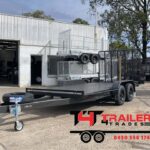 16x6.6ft Flatbed Car Trailer with Drop Down Ramp 3.5T GVM